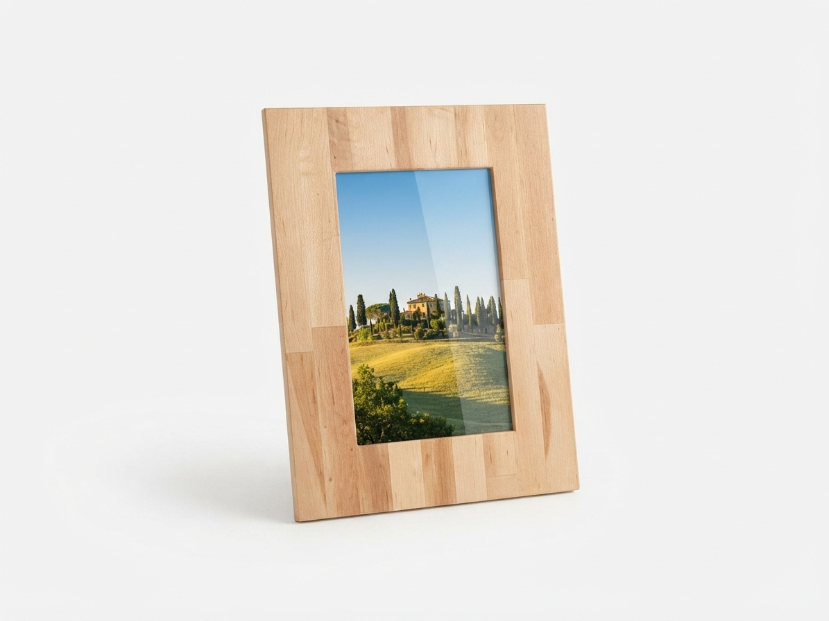 cornice portafoto legno listellare verticale