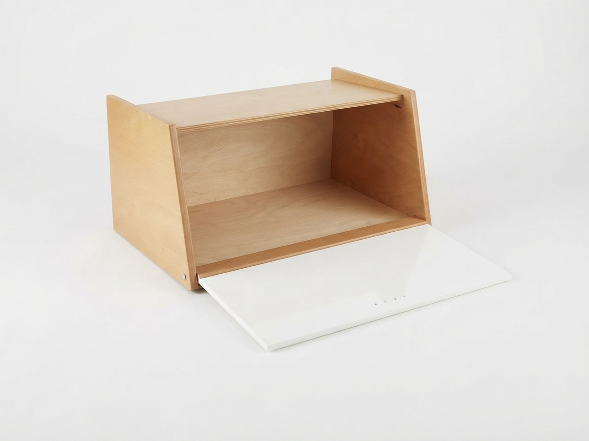 Portapane in legno con anta in plexiglass - immagine 4