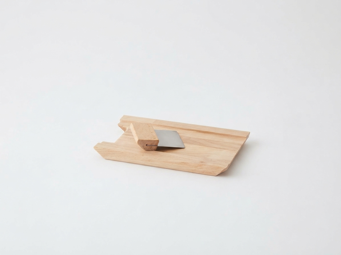 Tagliere in legno con lama per cioccolato - immagine 2